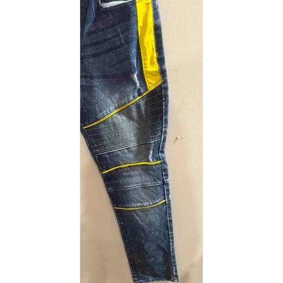 Southpole Jeans Mens 32x32 Blue Denim 5 Pockets Design High Waisted Skinny Leg - Picture 7 of 11